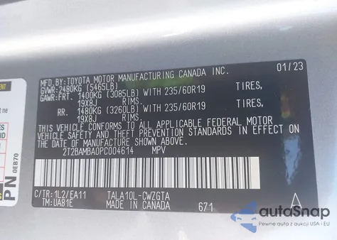 2023 Lexus Rx 350 Premium из США, поврежденный, VIN 2T2BAMBA0PC004614